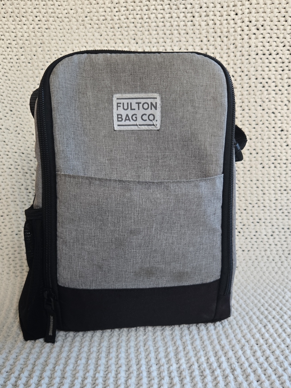 Fulton Lunch/Cooler Bag, Gray And Black